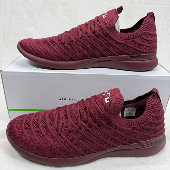 APL TechLoom Wave Knit Running Shoes Athletic‎ Sneakers Oxblood Red Size 12